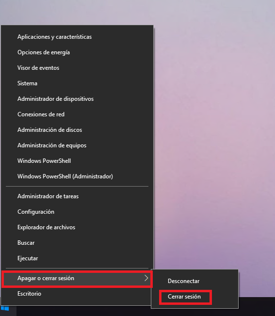 Cerrar sesión escritorio remoto correctamente